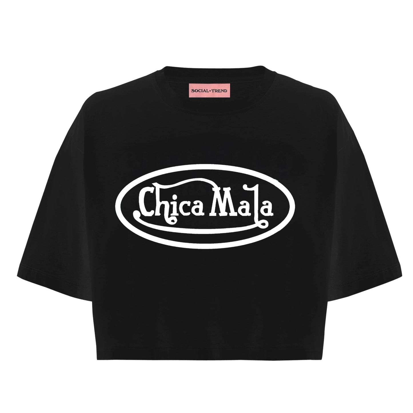T-Shirt Crop Chica Mala Nera