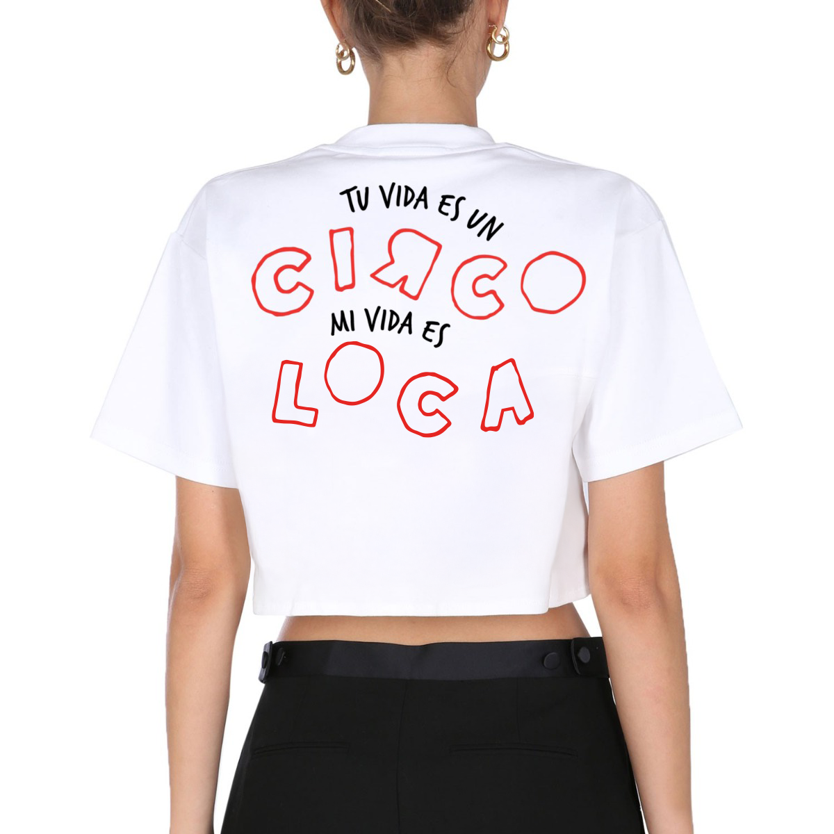 T-Shirt Crop CIRCOLOCA Bianca