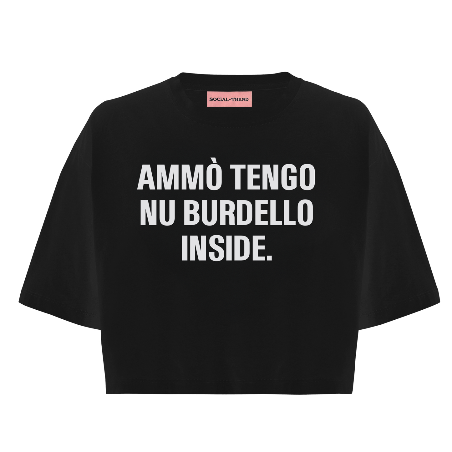 T-Shirt Crop AMMÒ Nera