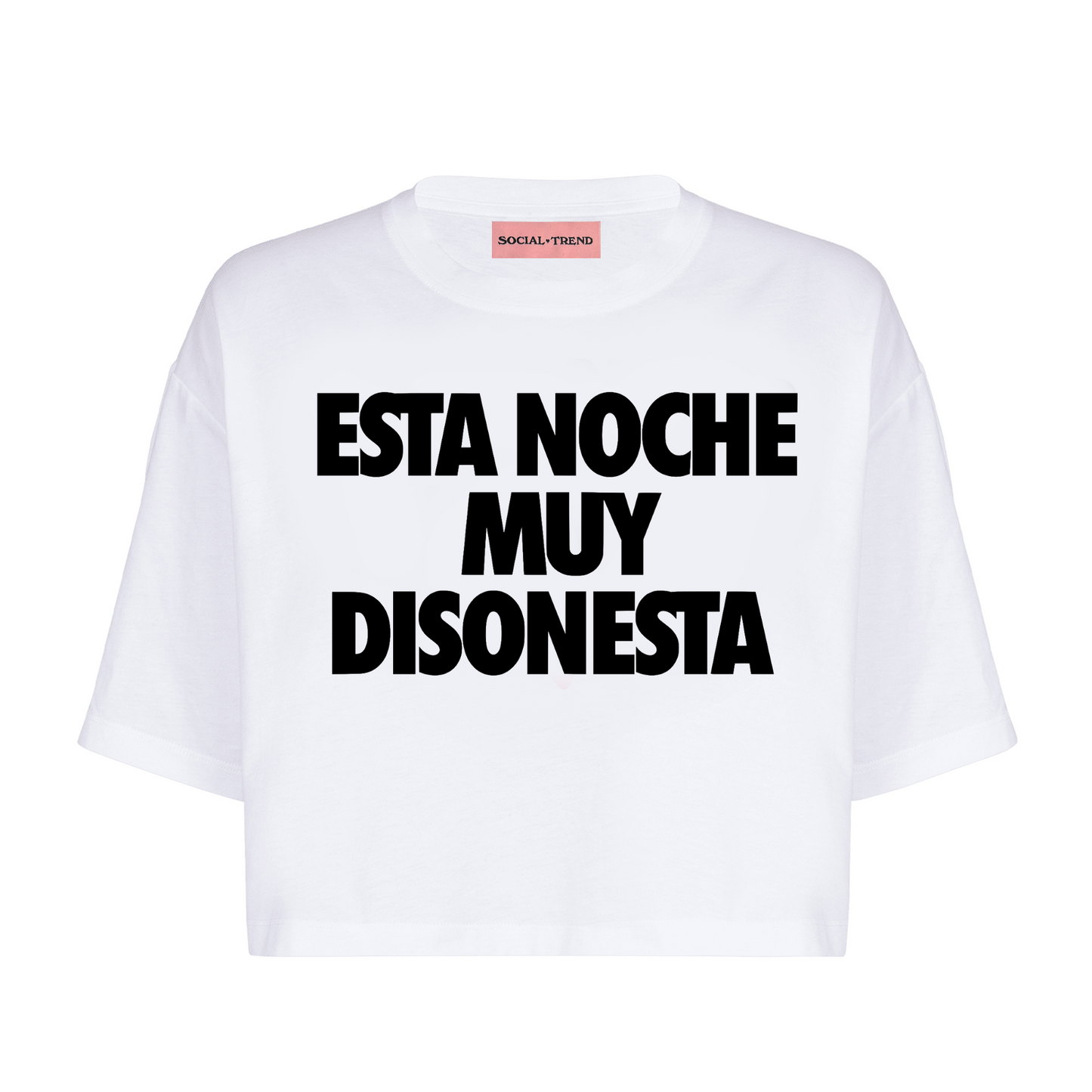 T-Shirt crop ESTA NOCHE MUY DISONESTA