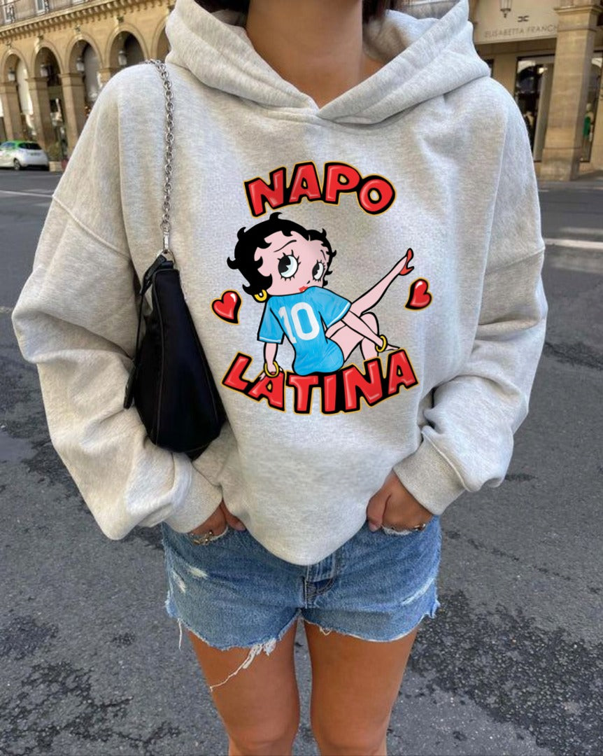 Felpa Napolatina Betty con cappuccio