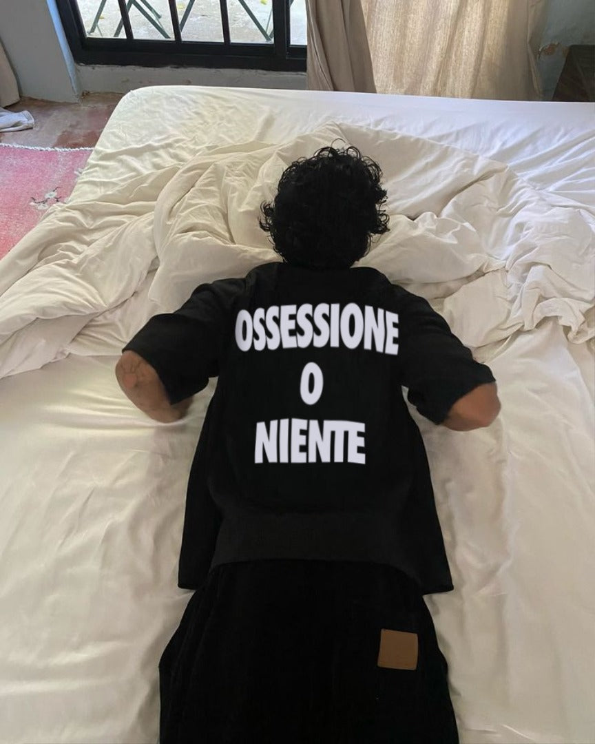 ) T-Shirt Regular Nera OSSESSIONE O NIENTE