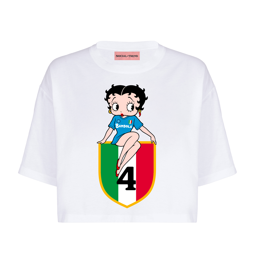T-Shirt CROP SCUDETTO BETTY NAPOLI