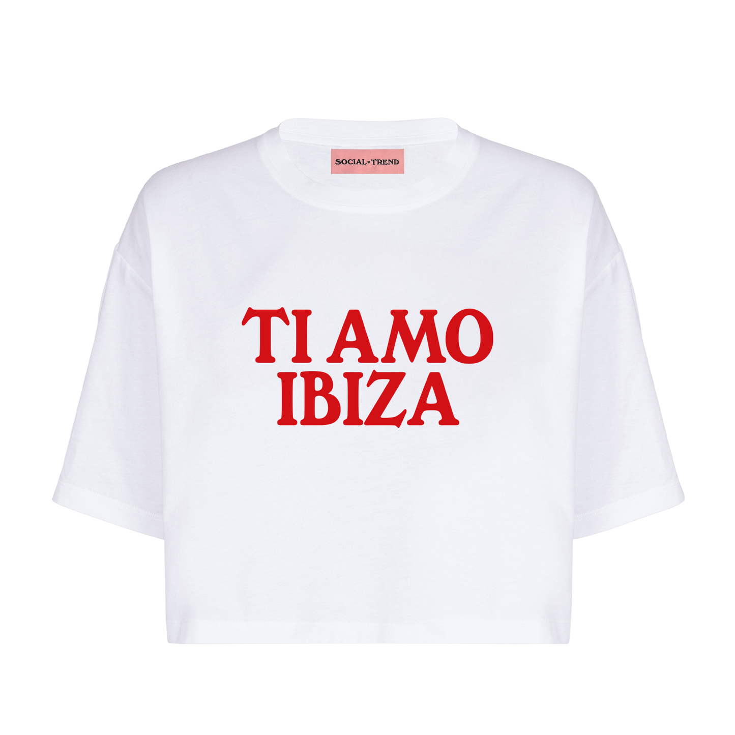 T-Shirt crop TI AMO IBIZA Bianca