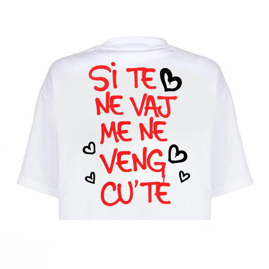 T-Shirt Love Crop Bianca