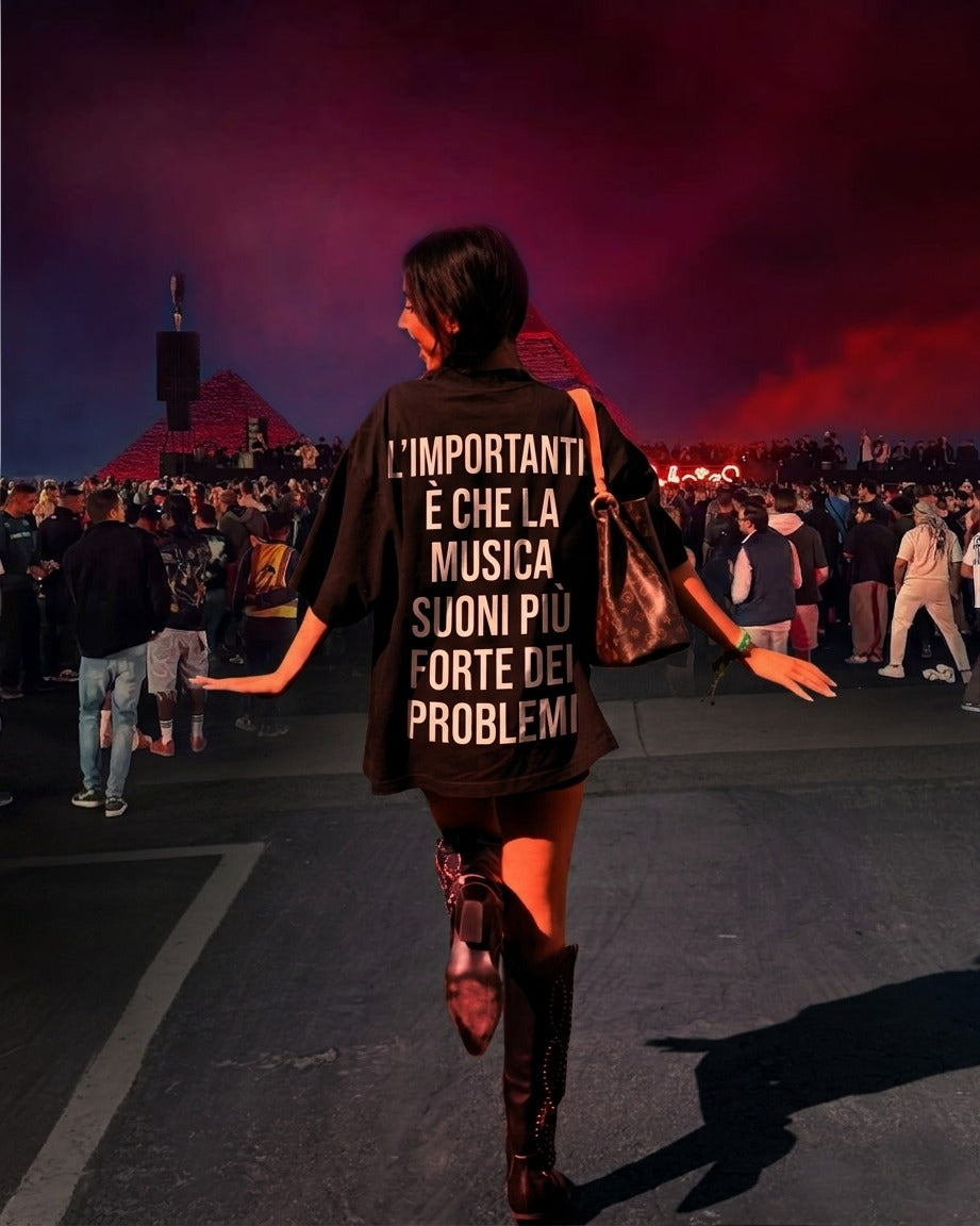 T-Shirt UOMO musica più forte dei problemi