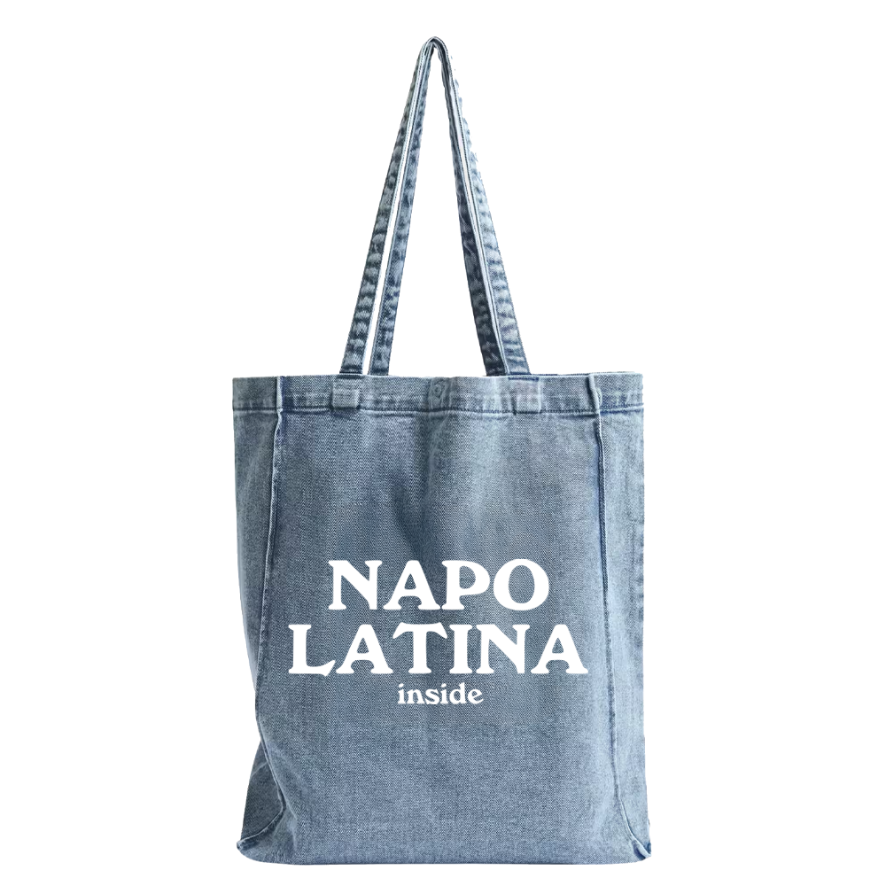 Napolatina Logo classic denim bag