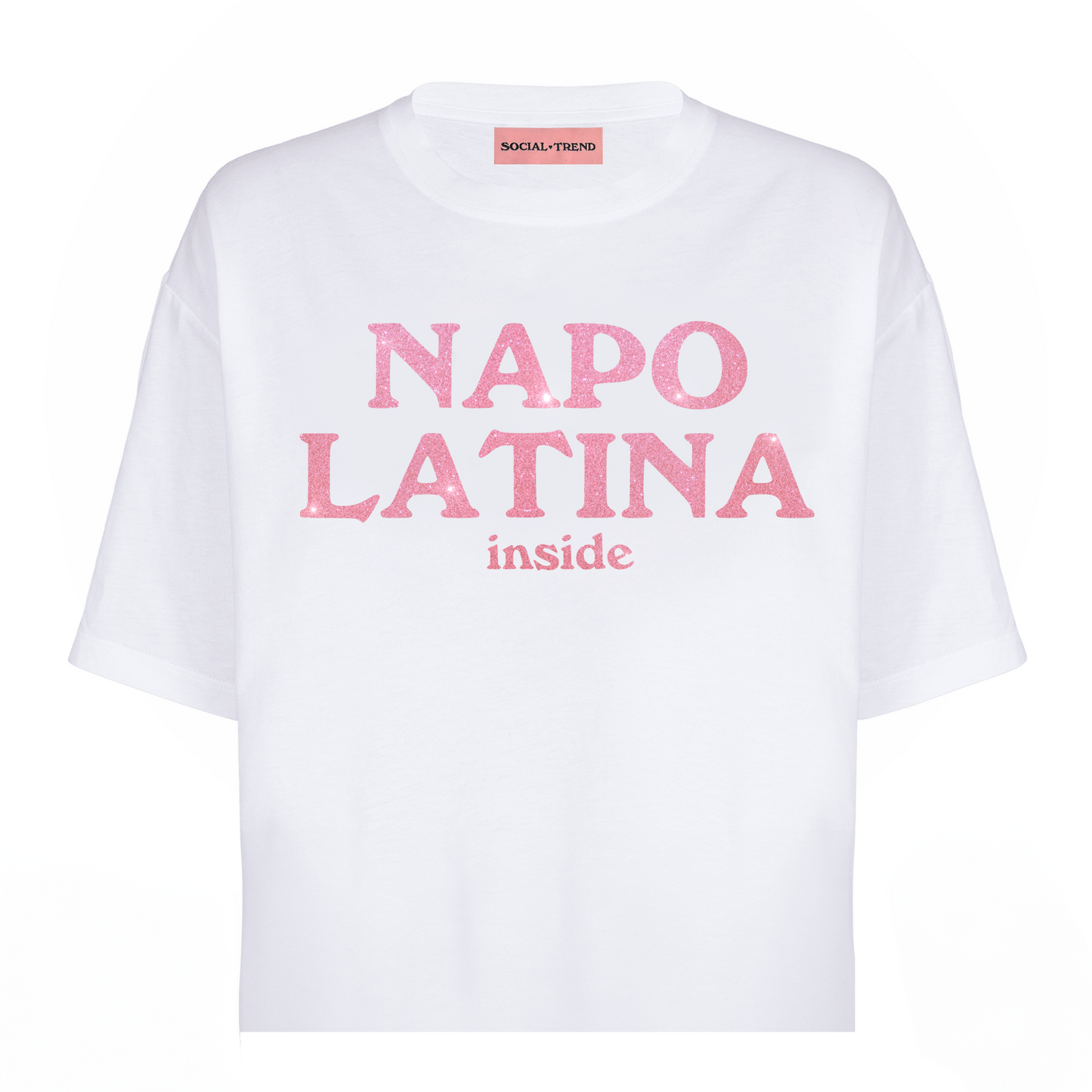 T-Shirt Bianca regoular GLITTER