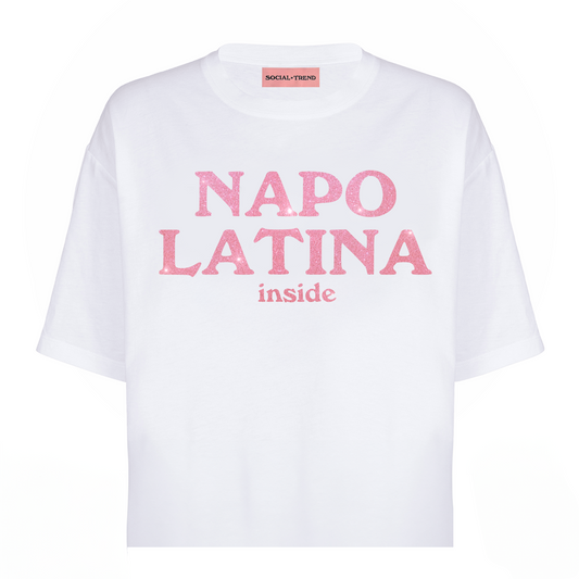 T-Shirt Bianca regoular GLITTER