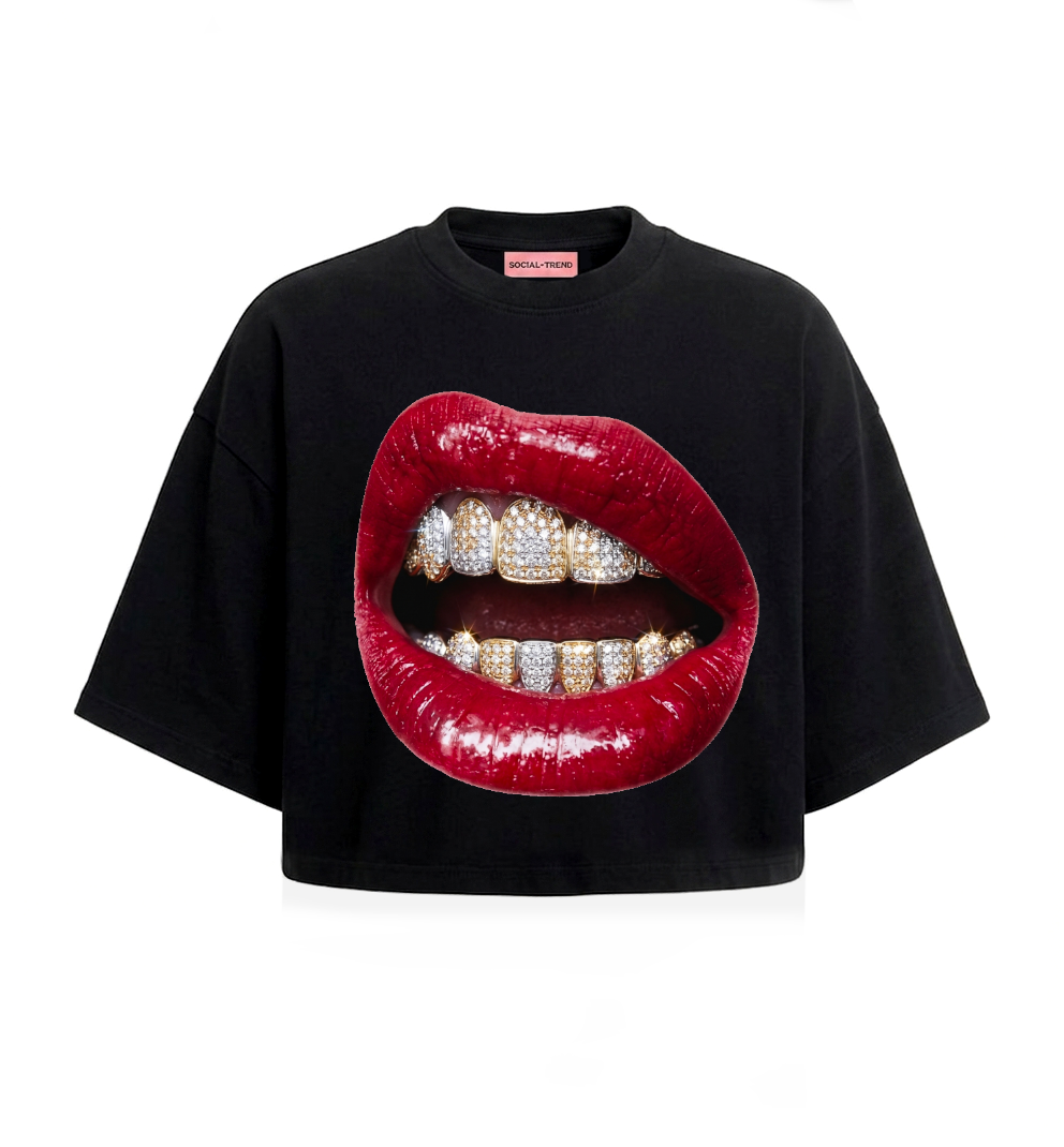 T-Shirt crop DIAMOND KISS