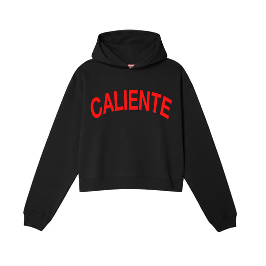 Felpa nera con cappuccio CALIENTE