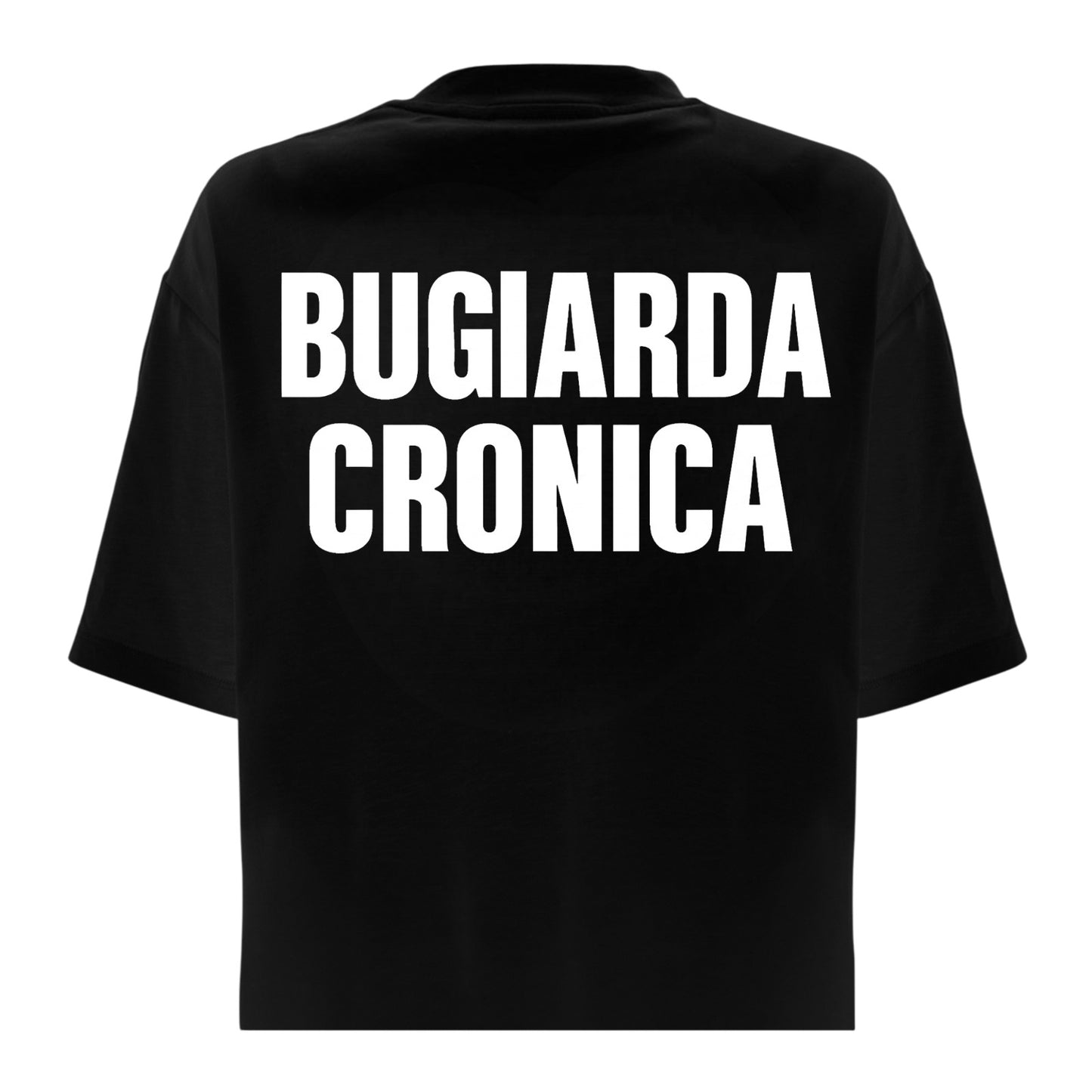 T-Shirt Nera BUGIARDA CRONICA