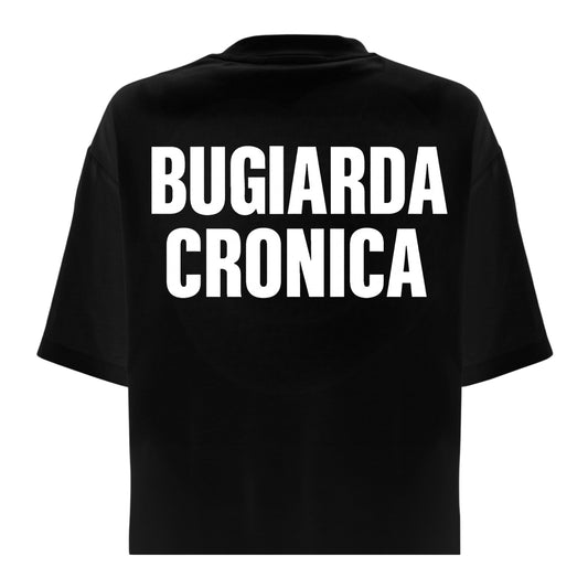 T-Shirt Nera BUGIARDA CRONICA
