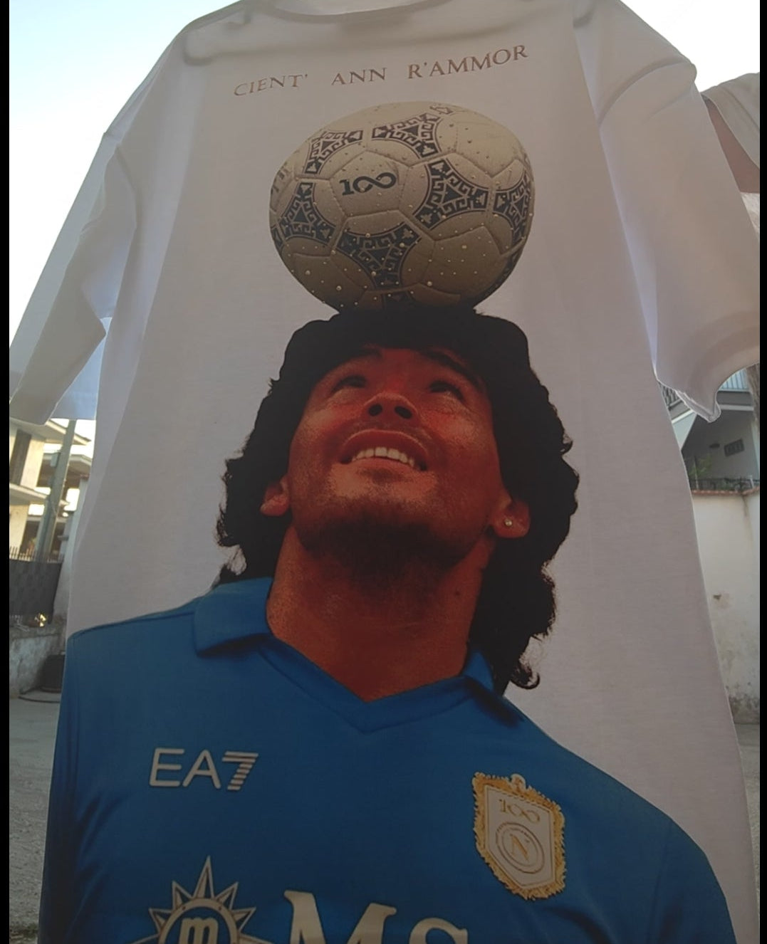T-Shirt Napoli D10S Maradona⚽ 🩵