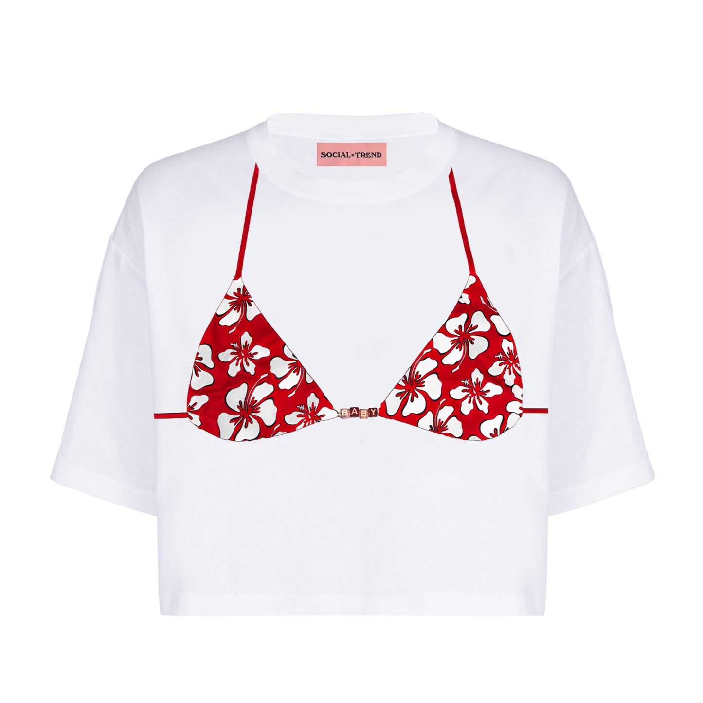 T-Shirt CROP BIKINI FLOWER
