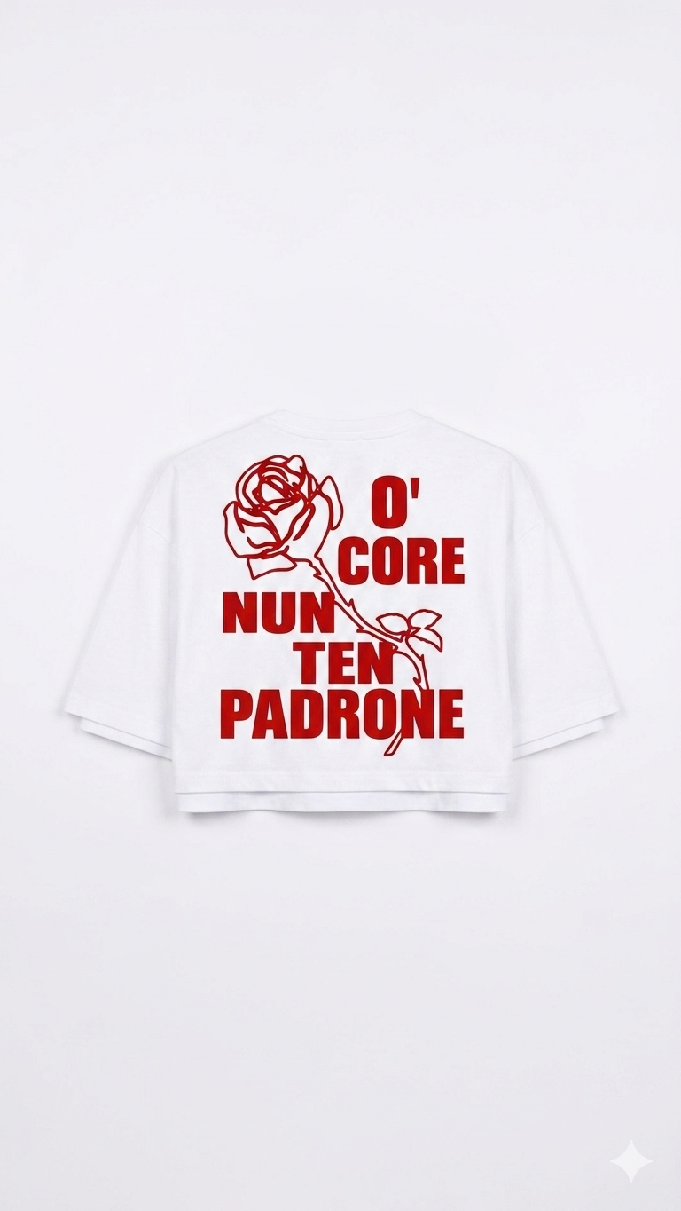 T-Shirt crop o core Nun ten padrone