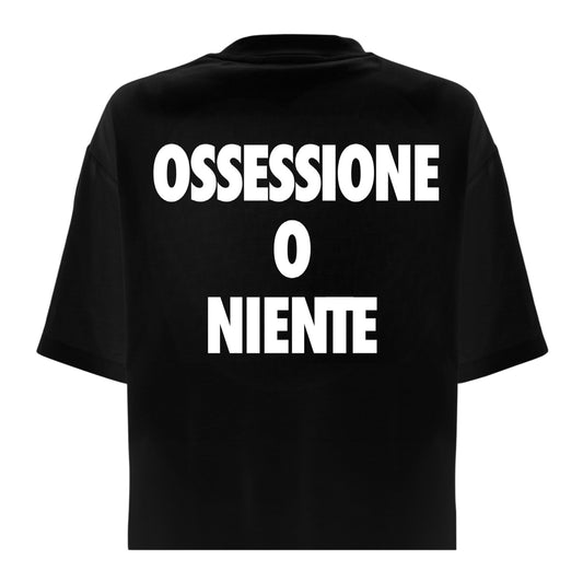 ) T-Shirt Regular Nera  OSSESSIONE O NIENTE