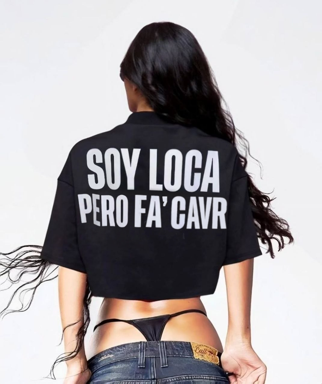 T-Shirt crop SOY LOCA PERO FA CAVR