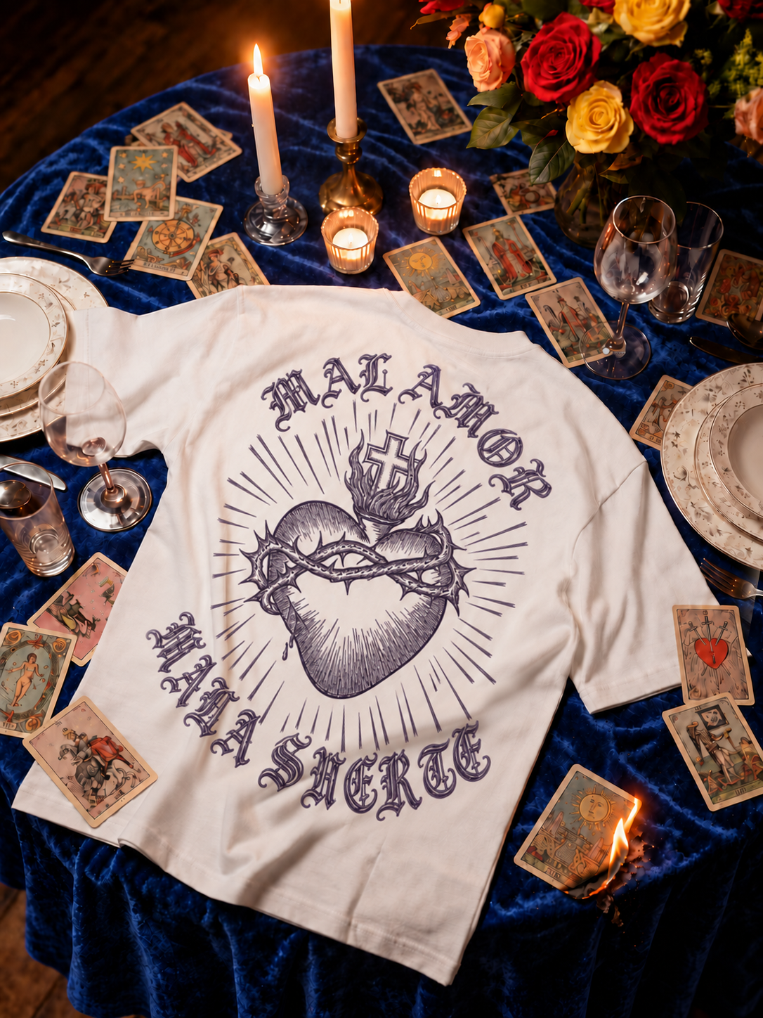 T-Shirt Mal Amor Mala Suerte Heart