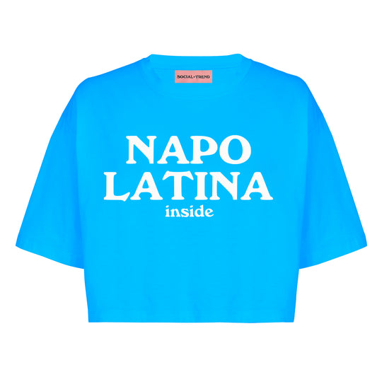 T-Shirt Crop Napolatina <3 Azzurra