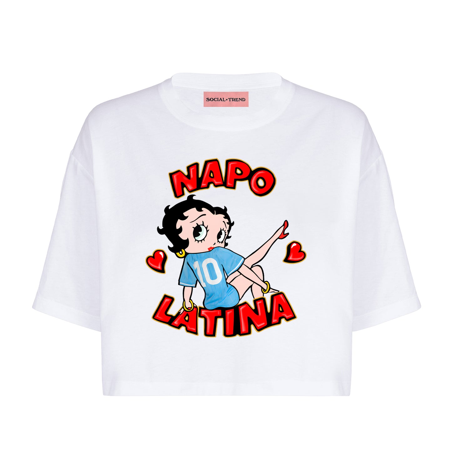 T-Shirt Crop Napolatina Betty Bianca