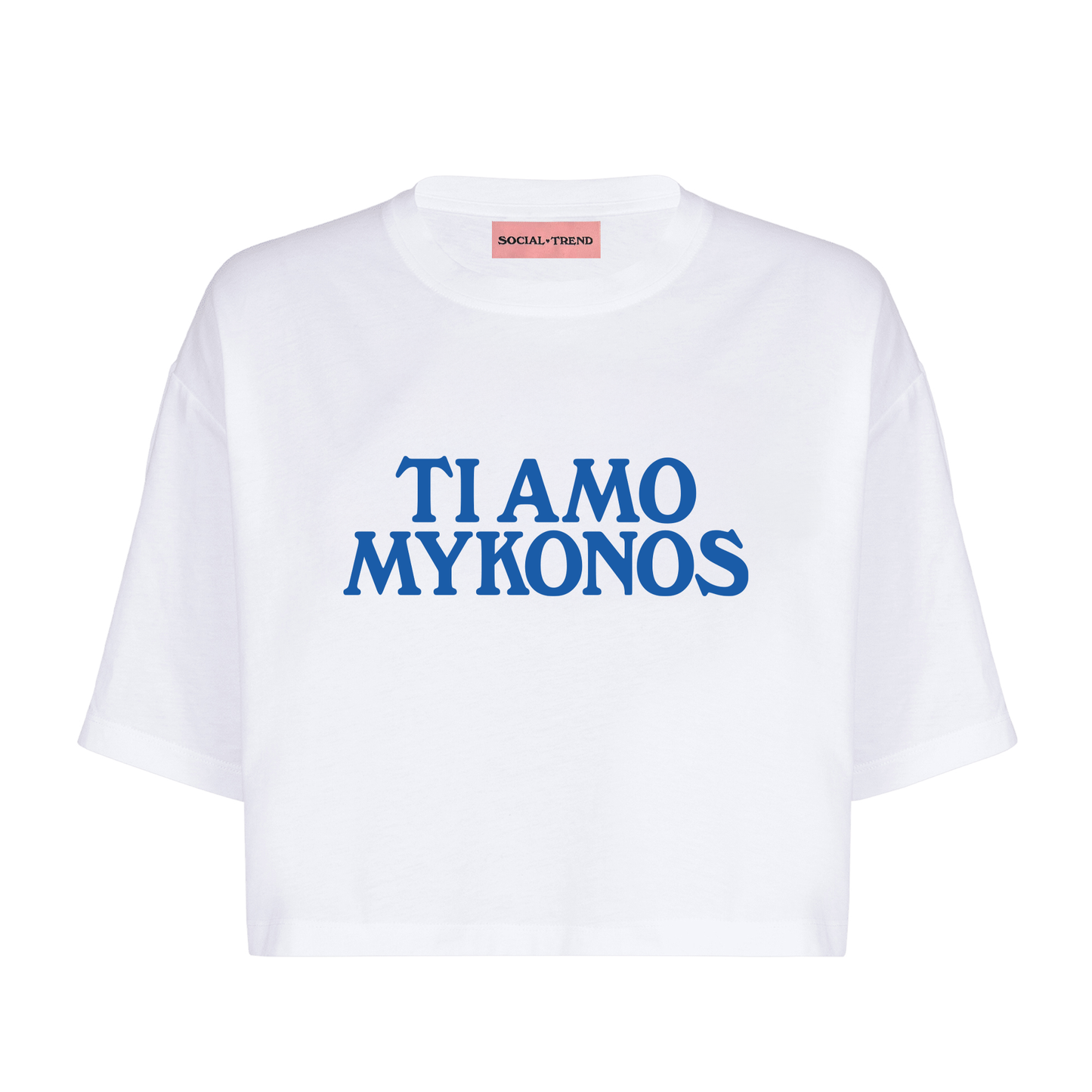 T-Shirt crop TI AMO MYKONOS